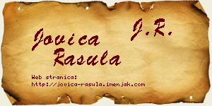 Jovica Rašula vizit kartica